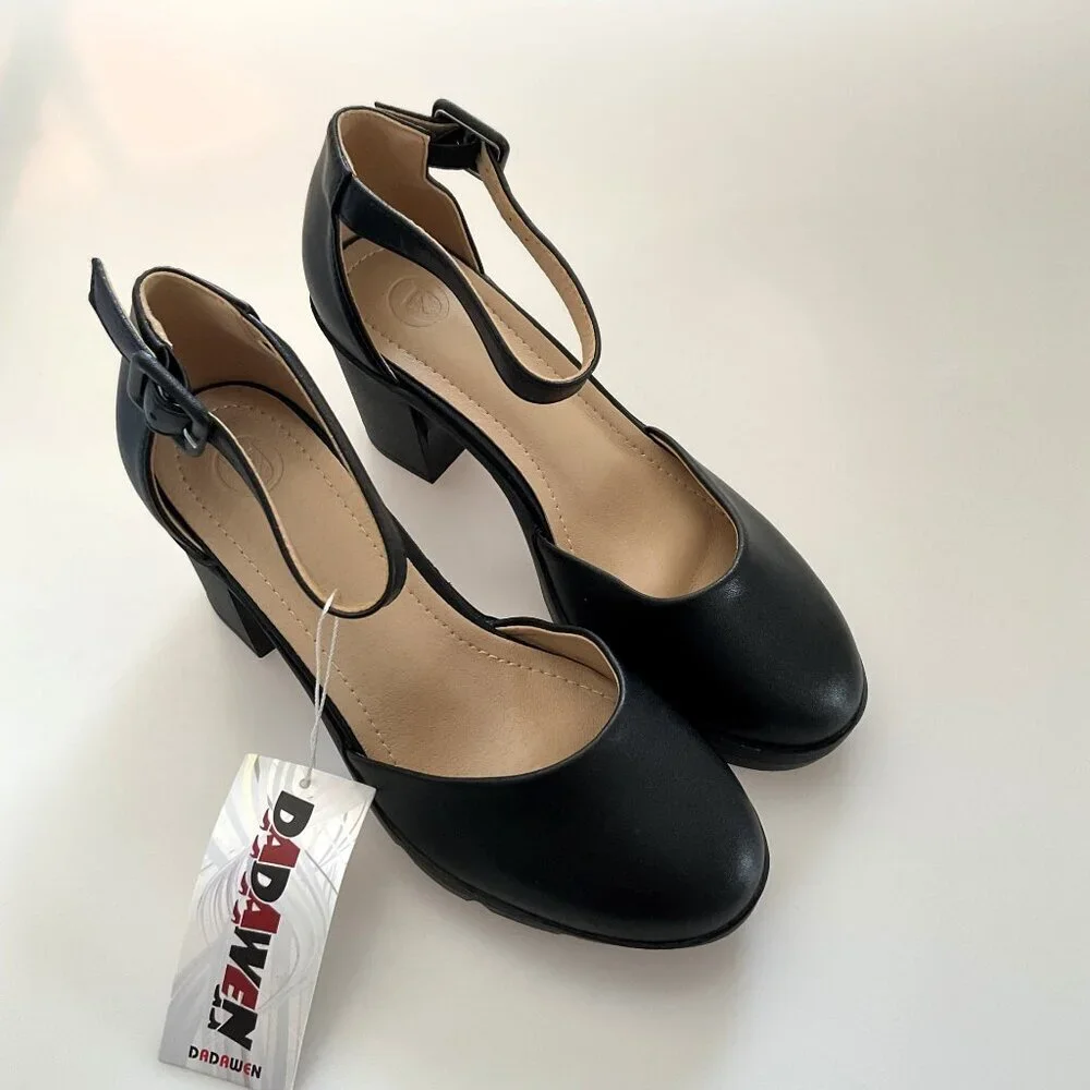 DADAWEN CHUNKY HEELS PLATFORM SHOES